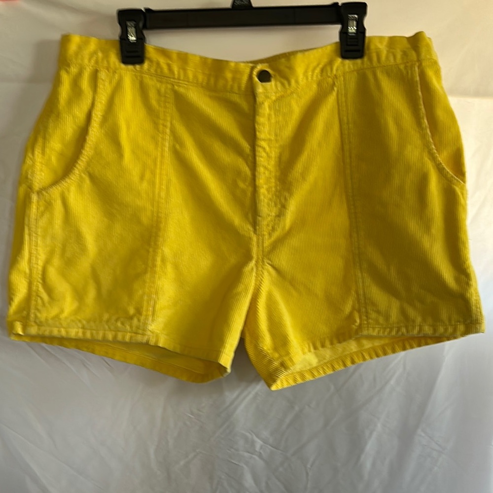 Vintage Yellow Corduroy Men's Shorts